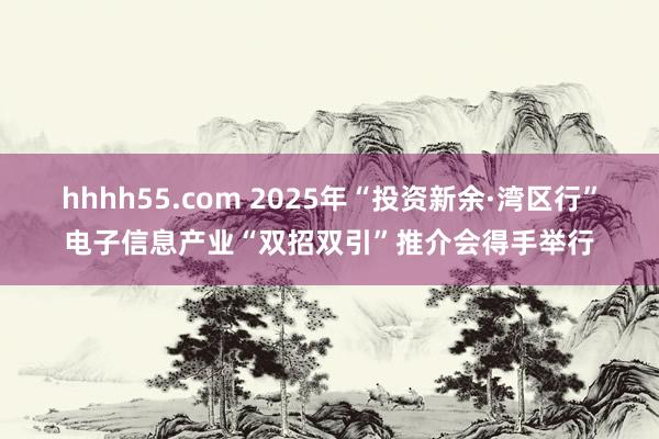 hhhh55.com 2025年“投资新余·湾区行”电子信息产业“双招双引”推介会得手举行