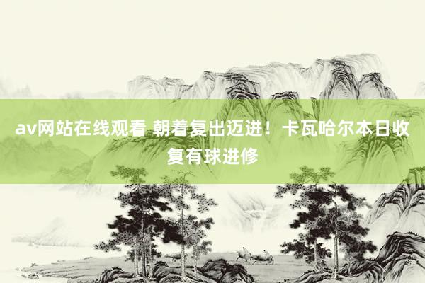 av网站在线观看 朝着复出迈进！卡瓦哈尔本日收复有球进修